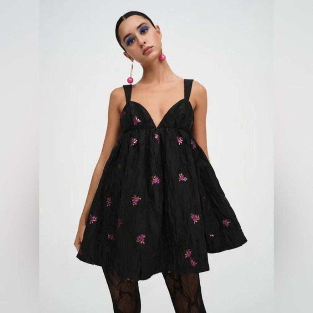 For Love & Lemons Brand New Sachi Mini‎ Floral Embroidered Dress Size XS